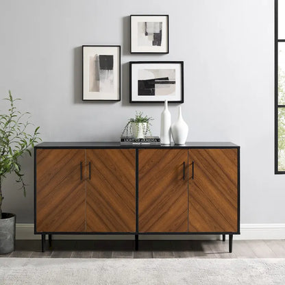58-inch Mid-Century Modern 4-Door Buffet