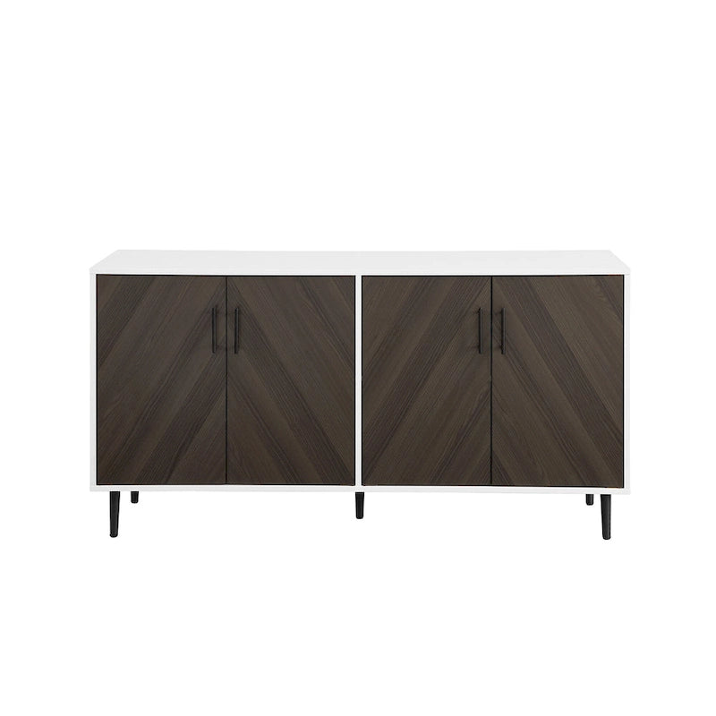 58-inch Mid-Century Modern 4-Door Buffet