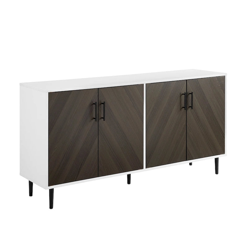 58-inch Mid-Century Modern 4-Door Buffet