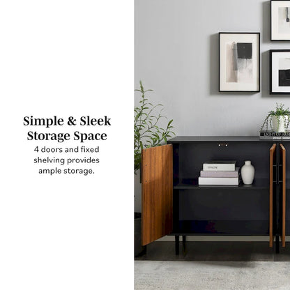 58-inch Mid-Century Modern 4-Door Buffet