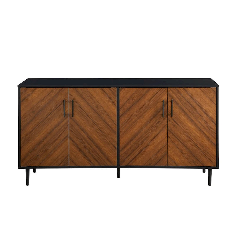 58-inch Mid-Century Modern 4-Door Buffet