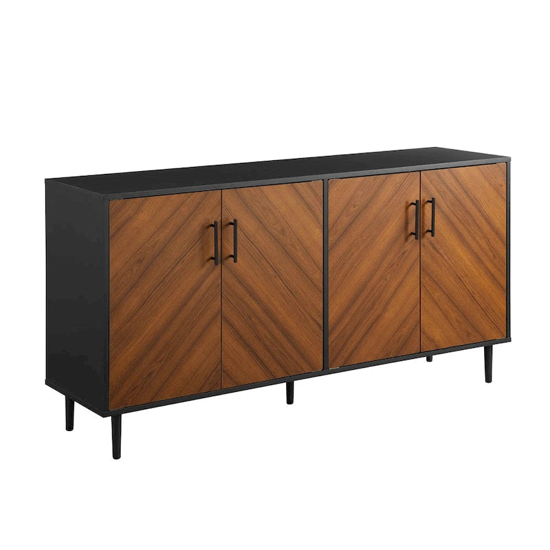 58-inch Mid-Century Modern 4-Door Buffet