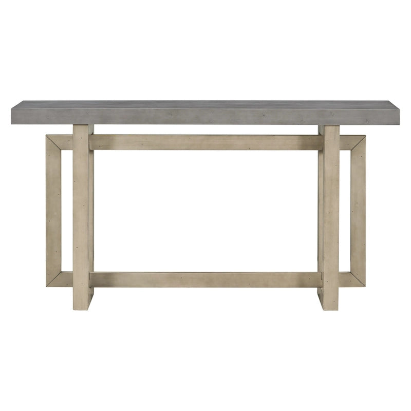 Minimalist Extra Long Entryway Table with Wood Top