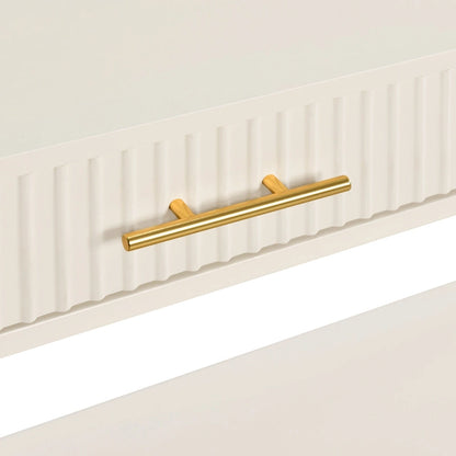High-Quality Entryway Console Table with Vertical Stripe Drawers, Long Legs