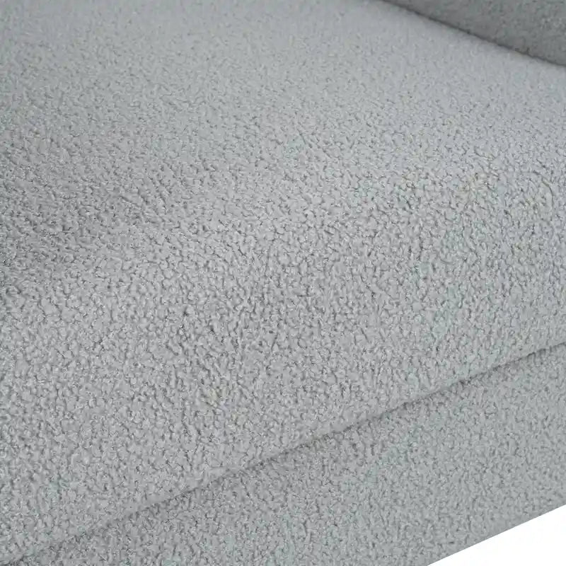 Upholstered Oversized Teddy Accent Chair with Walnut Legs