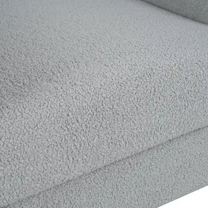 Upholstered Oversized Teddy Accent Chair with Walnut Legs