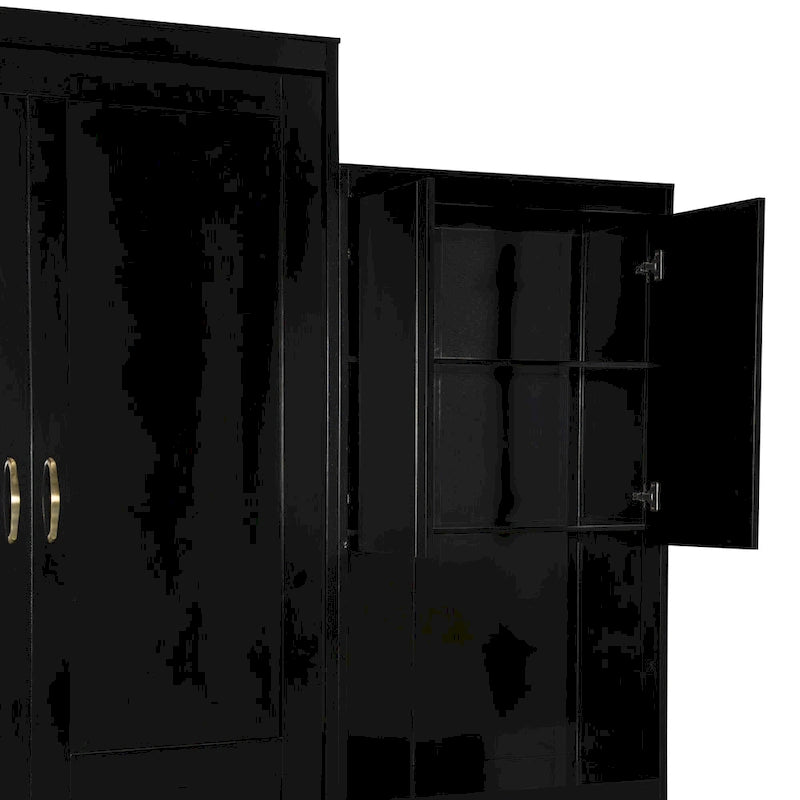 Queen Murphy Bed - Foldable Desk & Vanity, Wall Bed with Storage