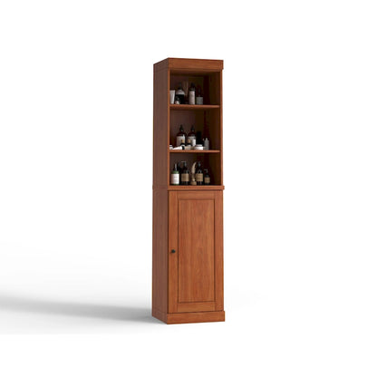 100% Solid Wood 16.5 Bathroom Storage Cabinet with Solid Doors and Adjustable Shelves