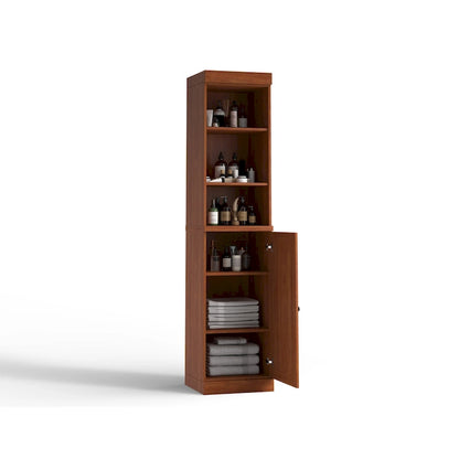 100% Solid Wood 16.5 Bathroom Storage Cabinet with Solid Doors and Adjustable Shelves