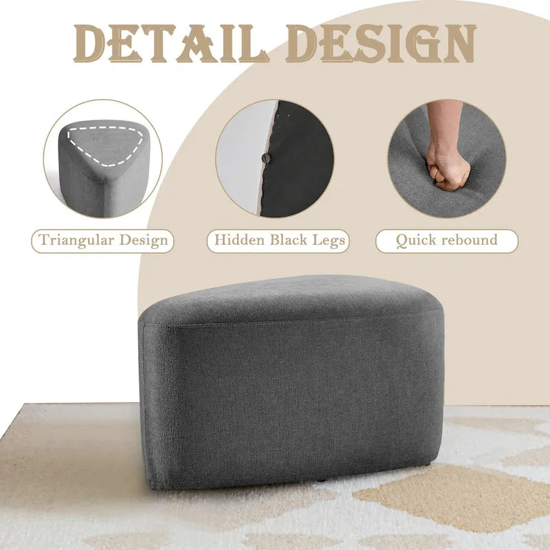 26 Footstools and Ottomans, Modern Fabric Pouf Ottoman