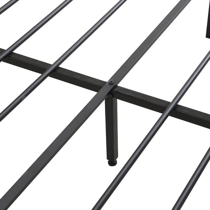 Metal Platform Bed with Drawers and Storage Headboard