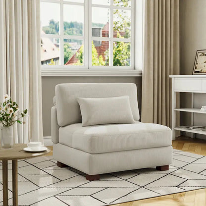 Modern Upholstered Armless Chair Accent Chair