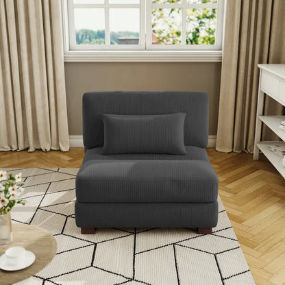 Modern Upholstered Armless Chair Accent Chair