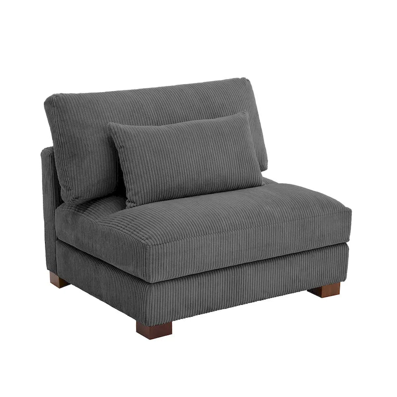 Modern Upholstered Armless Chair Accent Chair
