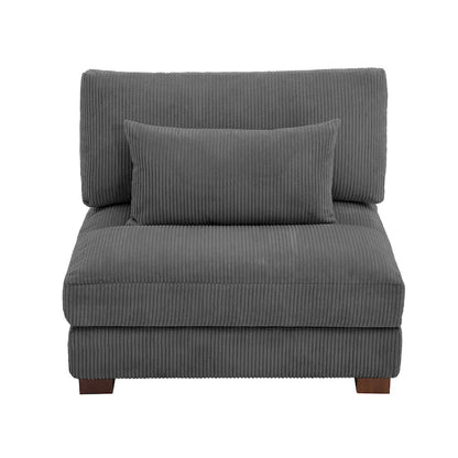 Modern Upholstered Armless Chair Accent Chair