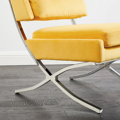 Modern and Comfortable Velvet Armless Accent Chair