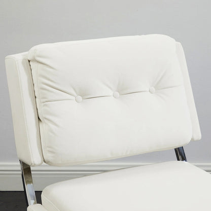 Modern and Comfortable Velvet Armless Accent Chair