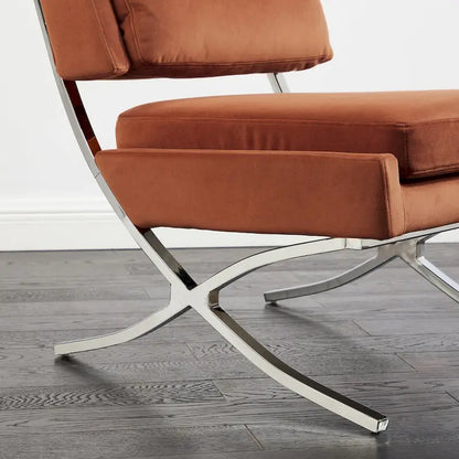 Modern and Comfortable Velvet Armless Accent Chair