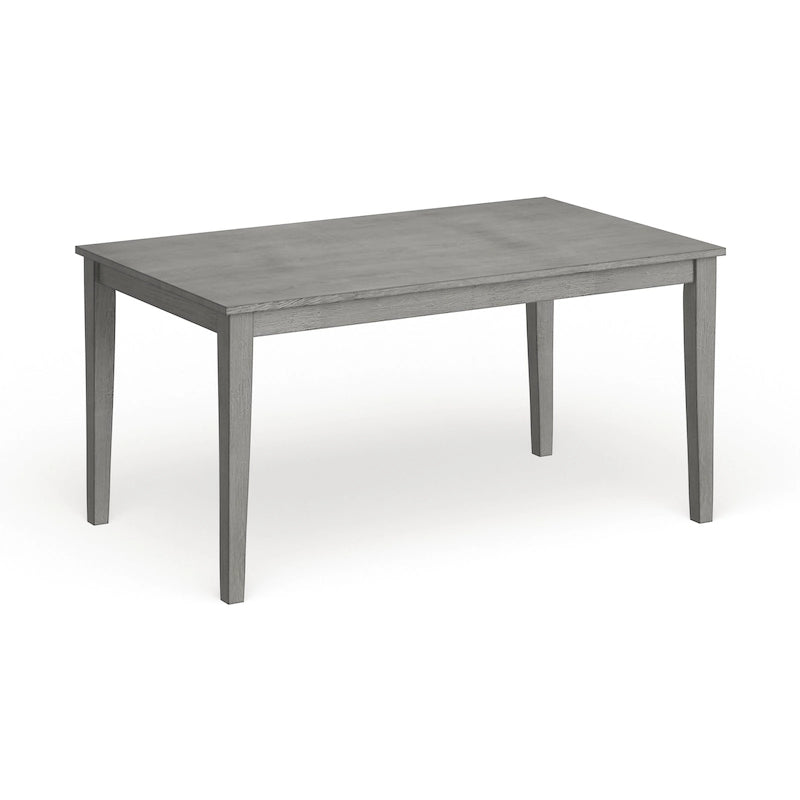 60-Inch Rectangular Dining Table for 6, Rubberwood