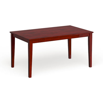 60-Inch Rectangular Dining Table for 6, Rubberwood