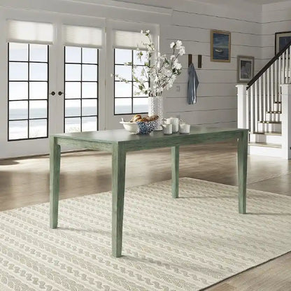 60-Inch Rectangular Dining Table for 6, Rubberwood