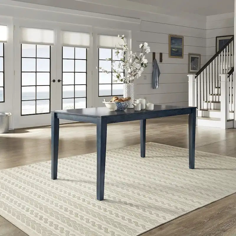 60-Inch Rectangular Dining Table for 6, Rubberwood
