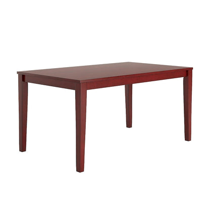 60-Inch Rectangular Dining Table for 6, Rubberwood