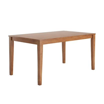 60-Inch Rectangular Dining Table for 6, Rubberwood