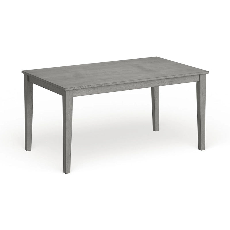 60-Inch Rectangular Dining Table for 6, Rubberwood