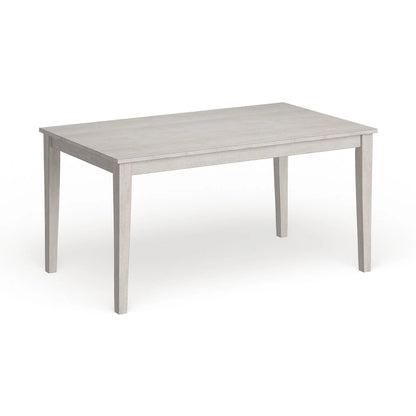 60-Inch Rectangular Dining Table for 6, Rubberwood