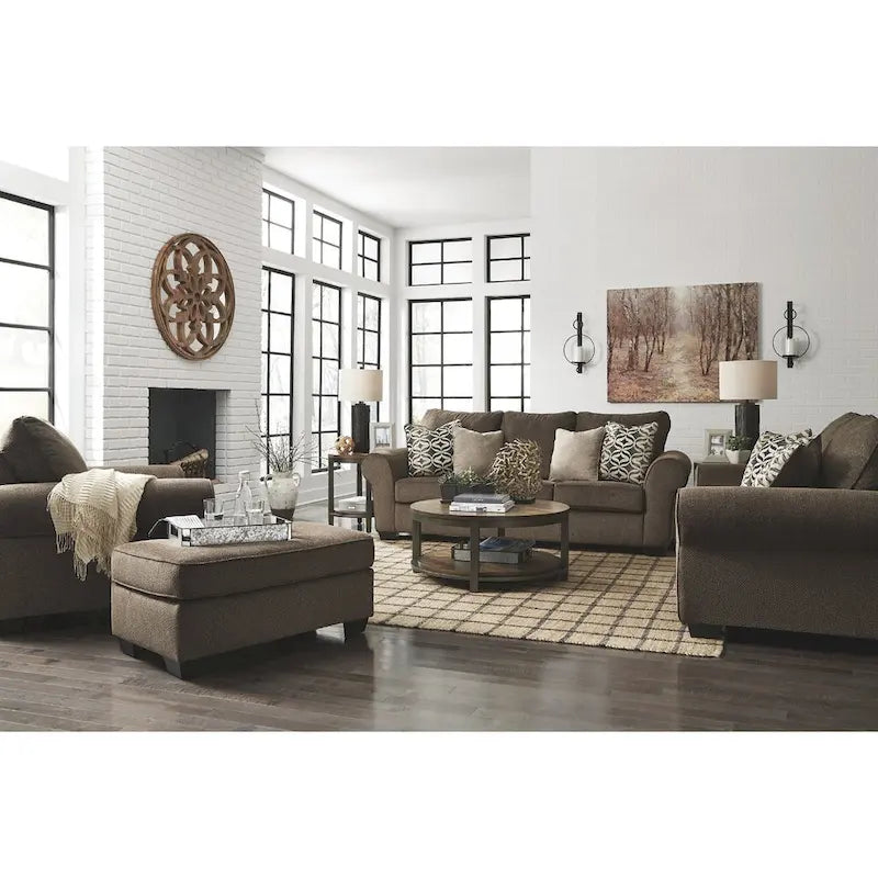 Table (Set of 3) - Light Brown/Bronze - 38 W x 38 D x 18 H