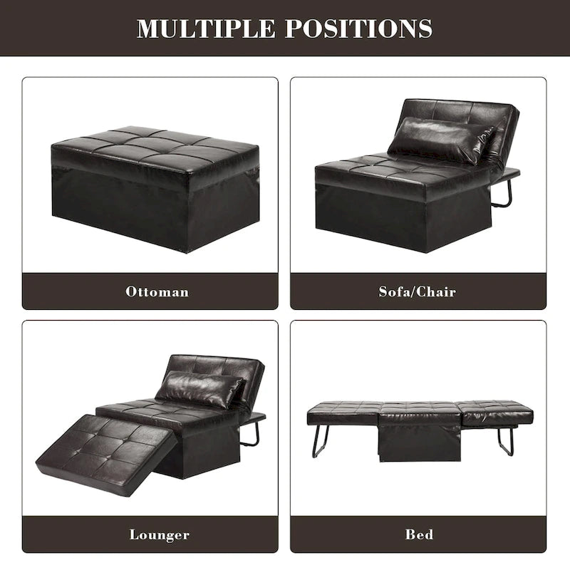 4-1 Adjustable Sleeper Sofa Chair with Ottoman, Sofa Bed ,Couch Bed