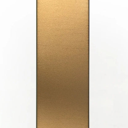 Geometric X-Base Metal & Glass Side Table in Golden Brass Finish