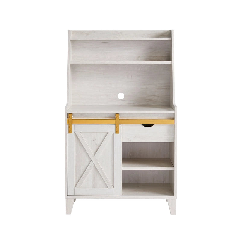 Farmhouse White Oak 6-Shelf Baker's Rack