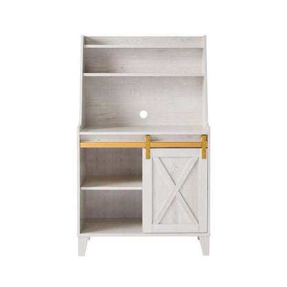 Farmhouse White Oak 6-Shelf Baker's Rack
