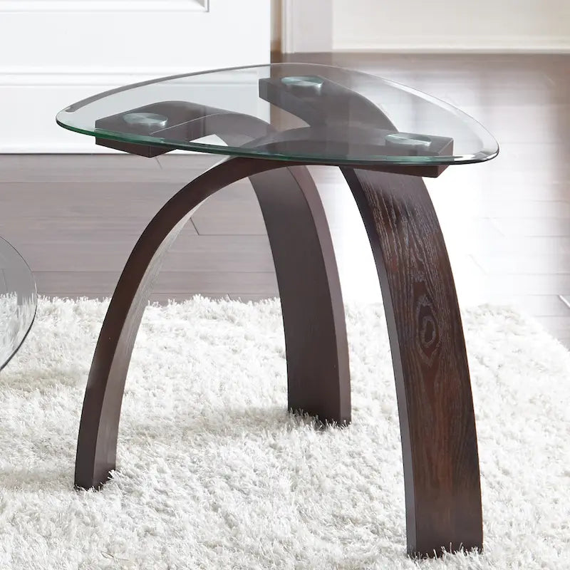 Steve Silver Perrin Contemporary Glass Top 3-Piece Occasional Set