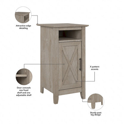 Key West End Table with Door by Bush Furniture
