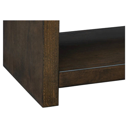 Coffee Brown Storage Bench with Cushion - 48" Wide