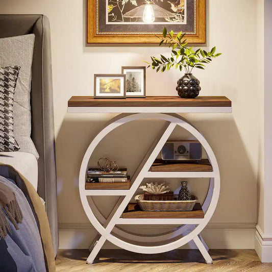 3-Tier End Table Side Table with Storage for Living Room