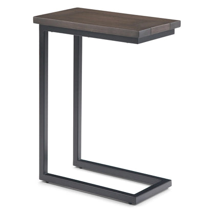 WYNDENHALL Rhonda 18 inch Wide Solid Metal Industrial C Side Table - 18 W x 10 D x 24 H