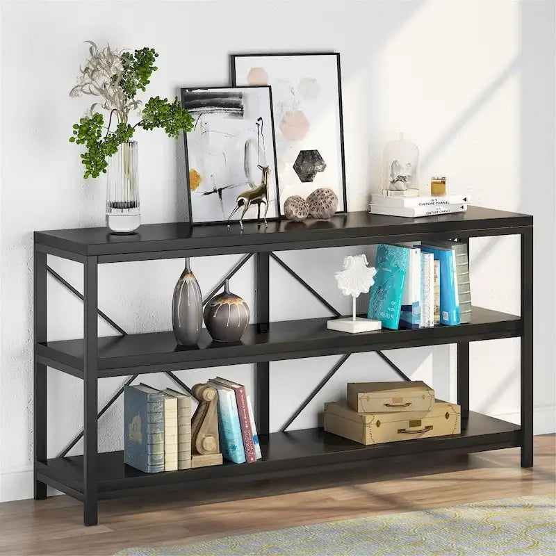 Sofa Console Table, 3 Tiers TV Console Stand, Entryway Table