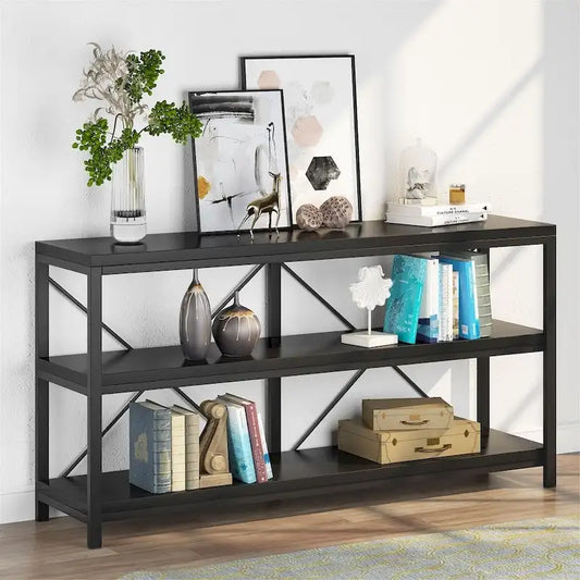 Sofa Console Table, 3 Tiers TV Console Stand, Entryway Table