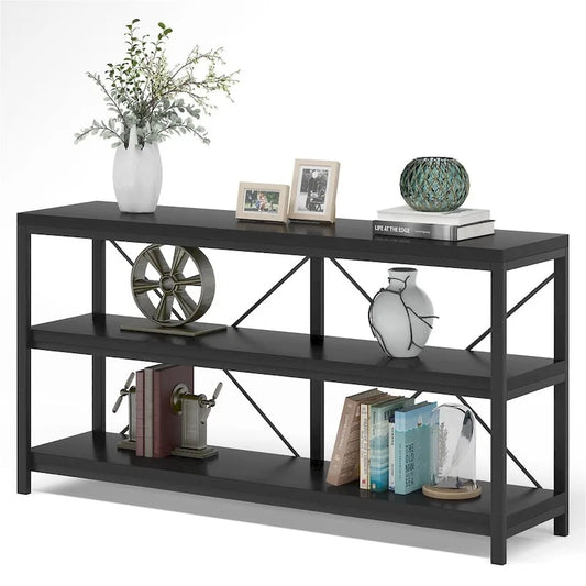 Sofa Console Table, 3 Tiers TV Console Stand, Entryway Table