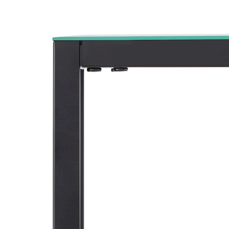 Long Narrow Console Table with Mirrored Top