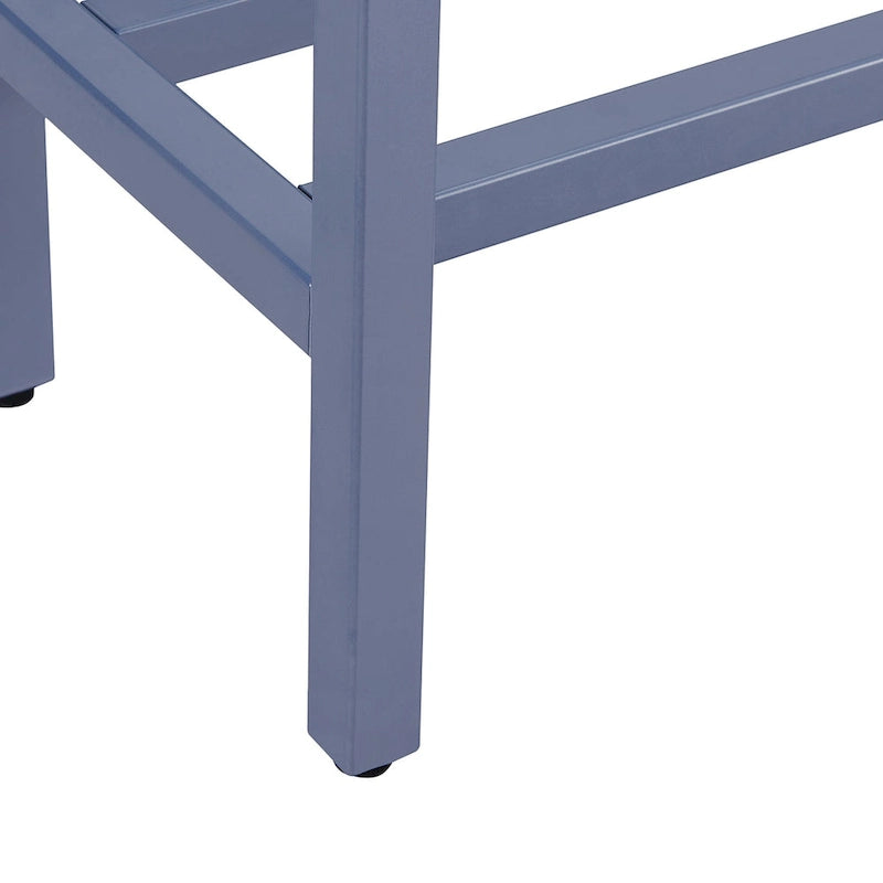 Long Narrow Console Table with Mirrored Top