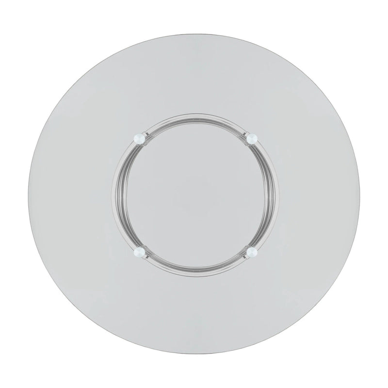 Round Glass Top Vortex Iron Base Counter Height Tabl