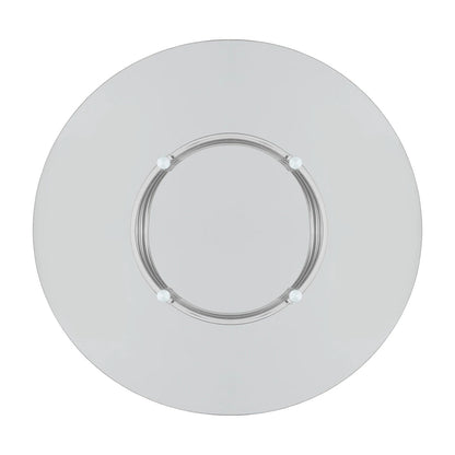 Round Glass Top Vortex Iron Base Counter Height Tabl