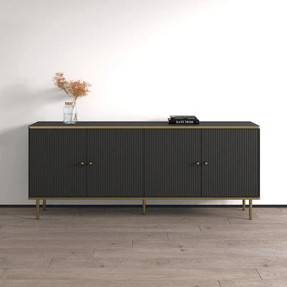 Matte 4-Door Sideboard 72" - Living Room Storage