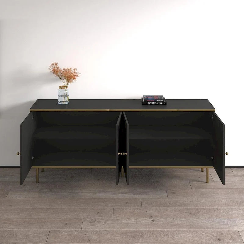 Matte 4-Door Sideboard 72" - Living Room Storage