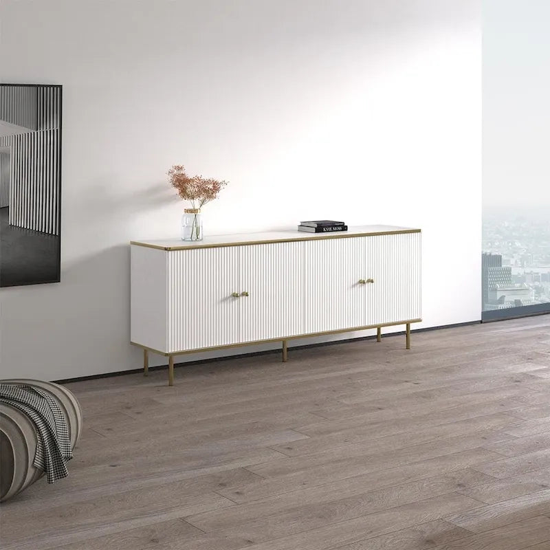 Matte 4-Door Sideboard 72" - Living Room Storage